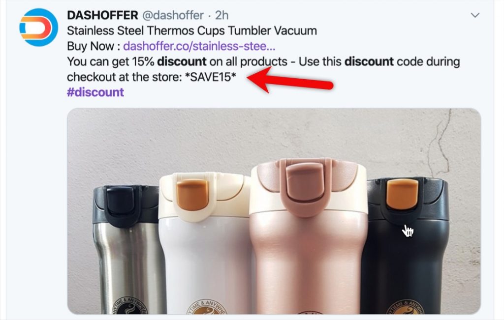 coupon-code - RafflePress Exclusive discount code promotion for X followers