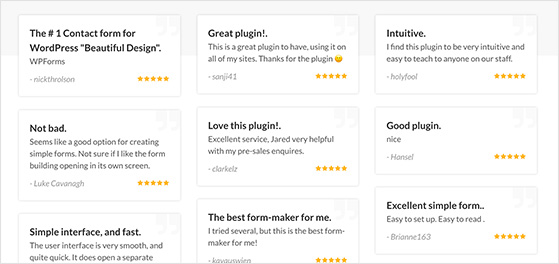 Example of product reviews displayed on an ecommerce website for social proof