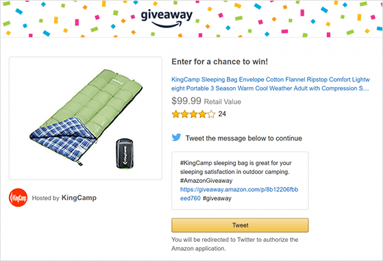 amazon-giveaway-program-page - RafflePress Amazon giveaway program page