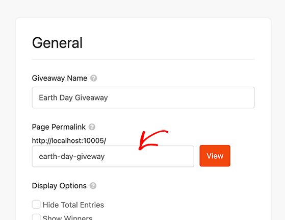 giveaway-landing-page-permalink - RafflePress Giveawy landing page url