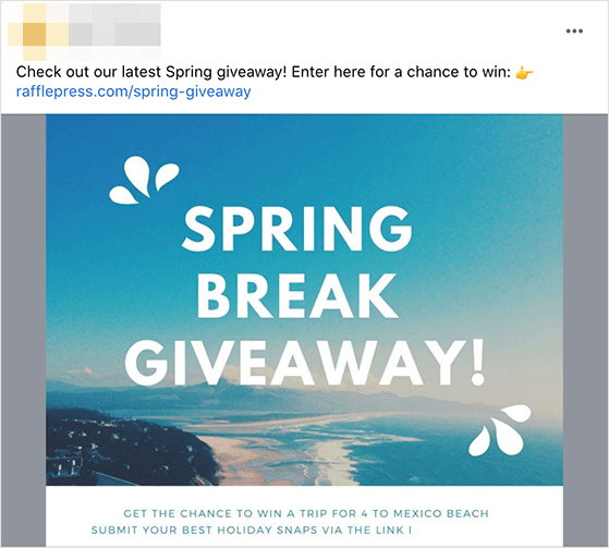 good-facebook-photo-contest - RafflePress Example of a good Facebook photo contest