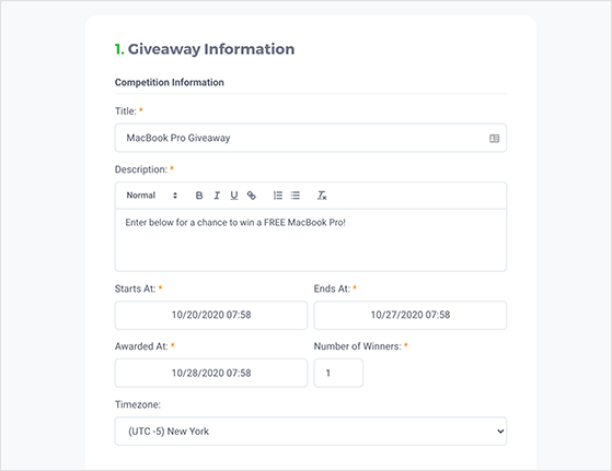 kingsumo-giveaway-builder - RafflePress creating a giveaway with KingSumo vs RafflePress